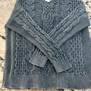 J. Jill Textured Knit Gray Sweater